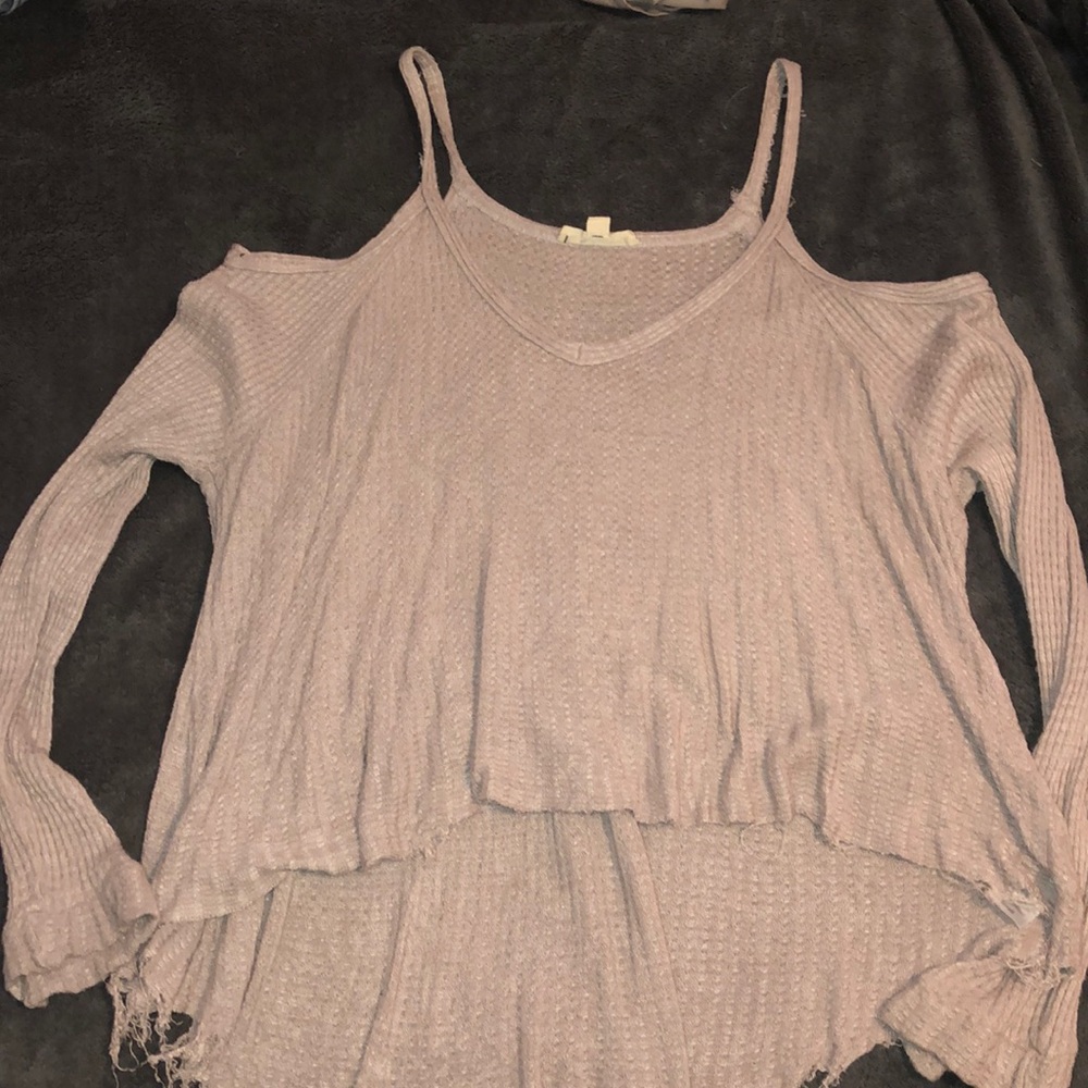 LA Hearts open shoulder flowing top